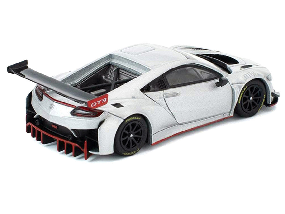 Honda NSX GT3 EVO22 Silver Metallic "Brazilian Event Exclusive" 1/64 Diecast Model Car by Pop Race Pop Race