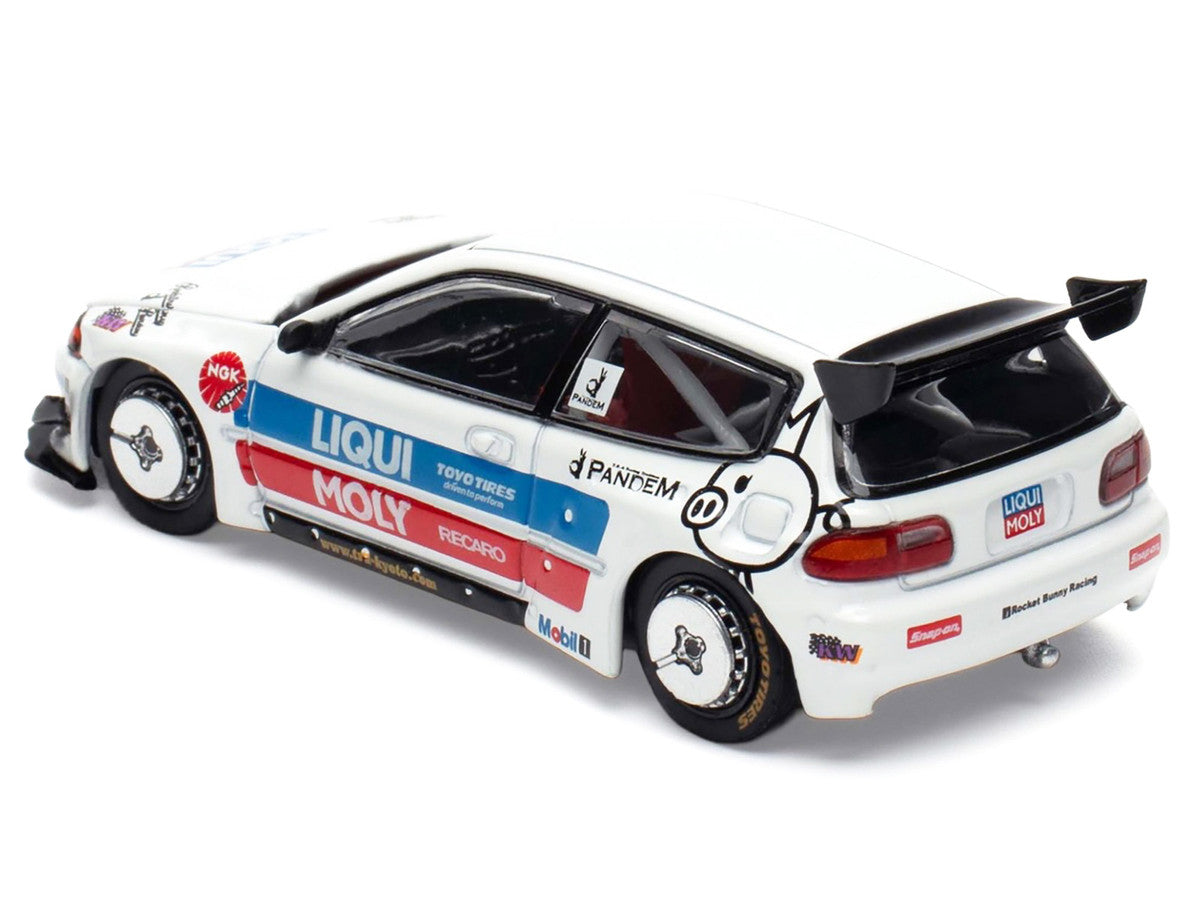 Pandem Civic EG6 RHD (Right Hand Drive) White with Stripes and Graphics "VDX - Tokyo Auto Salon Hong Kong 2025" Special Edition 1/64 Diecast Model Car by Pop Race Pop Race