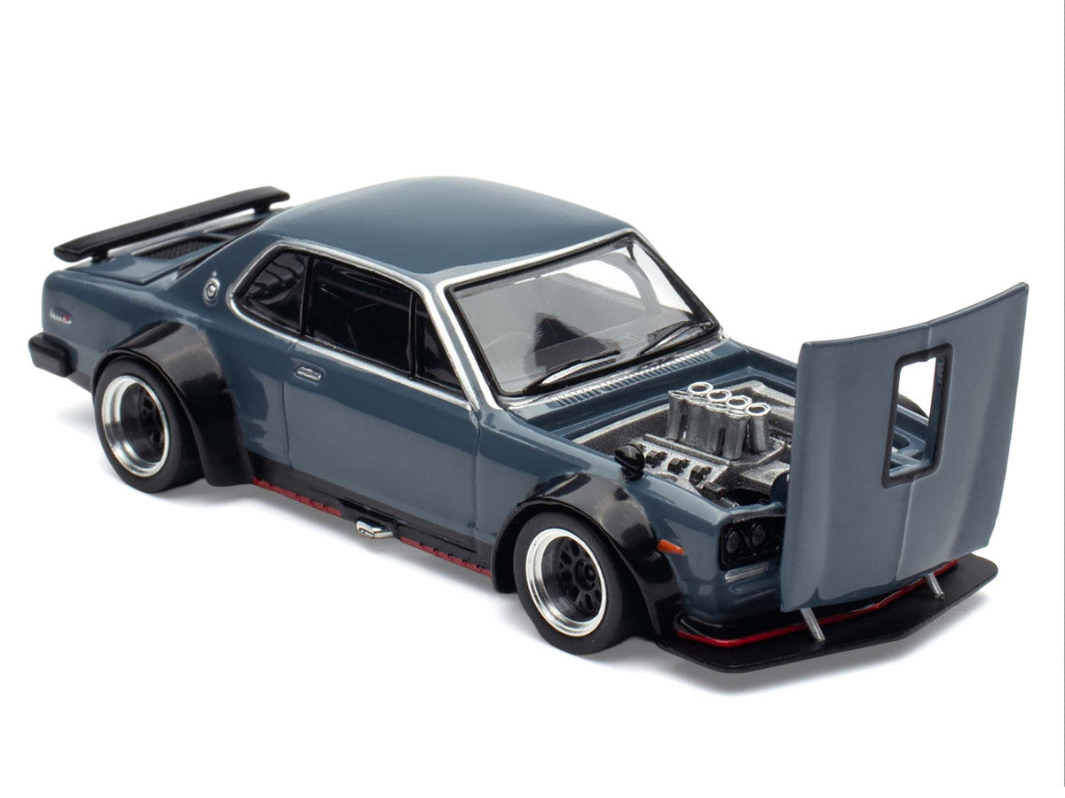 Skyline GT-R V8 Drift "Hakosuka" RHD (Right Hand Drive) Gray "Tokyo Auto Salon Hong Kong 2025" Special Edition 1/64 Diecast Model Car by Pop Race Pop Race