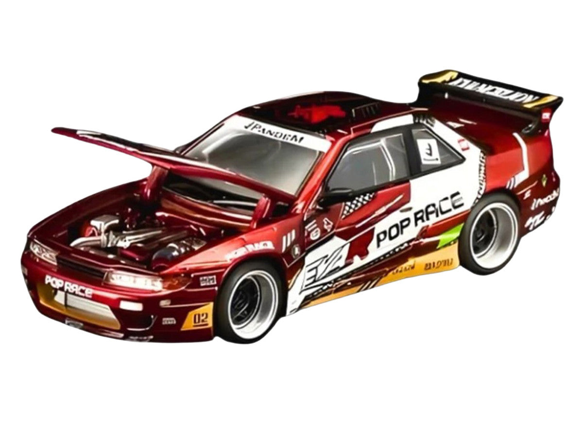 Pandem S13 RHD (Right Hand Drive) "EVA RT Production Model-02" Red Metallic with Graphics 1/64 Diecast Model Car by Pop Race Pop Race