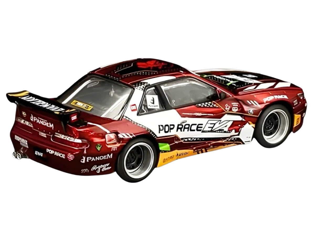 Pandem S13 RHD (Right Hand Drive) "EVA RT Production Model-02" Red Metallic with Graphics 1/64 Diecast Model Car by Pop Race Pop Race
