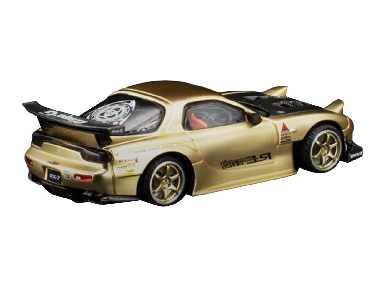 Mazda RX7 (FD3S) RE Amemiya RHD (Right Hand Drive) Gold Metallic with Carbon Hood "Thailand Diecast Expo 2026" 1/64 Diecast Model Car by Pop Race Pop Race