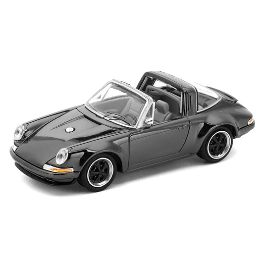 Singer Targa Dark Chrome "The Dark Chrome Series" 1/64 Diecast Model Car by Pop Race Pop Race