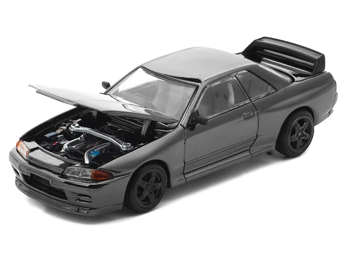GTR R32 RHD (Right Hand Drive) Dark Chrome "The Dark Chrome Series" 1/64 Die Cast Model Car by Pop Race Pop Race