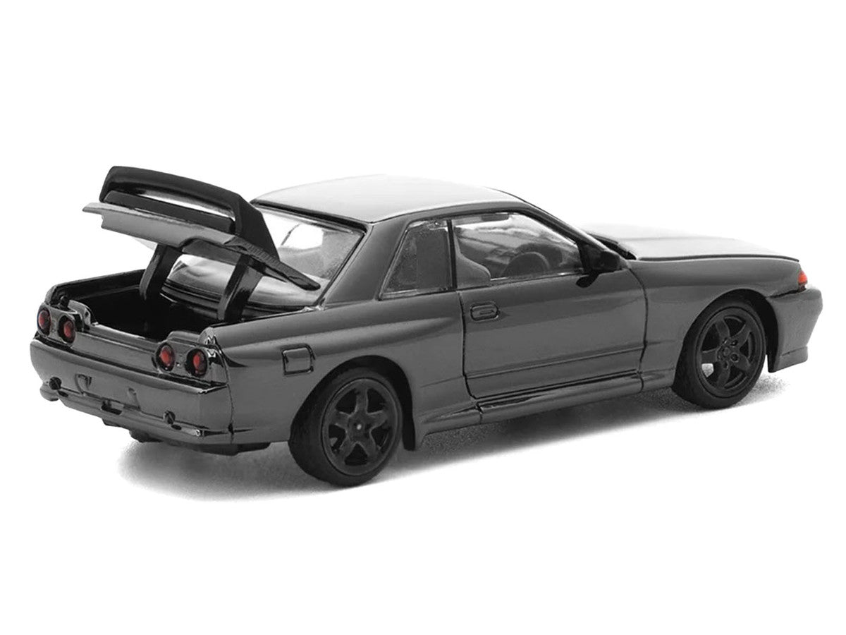 GTR R32 RHD (Right Hand Drive) Dark Chrome "The Dark Chrome Series" 1/64 Die Cast Model Car by Pop Race Pop Race