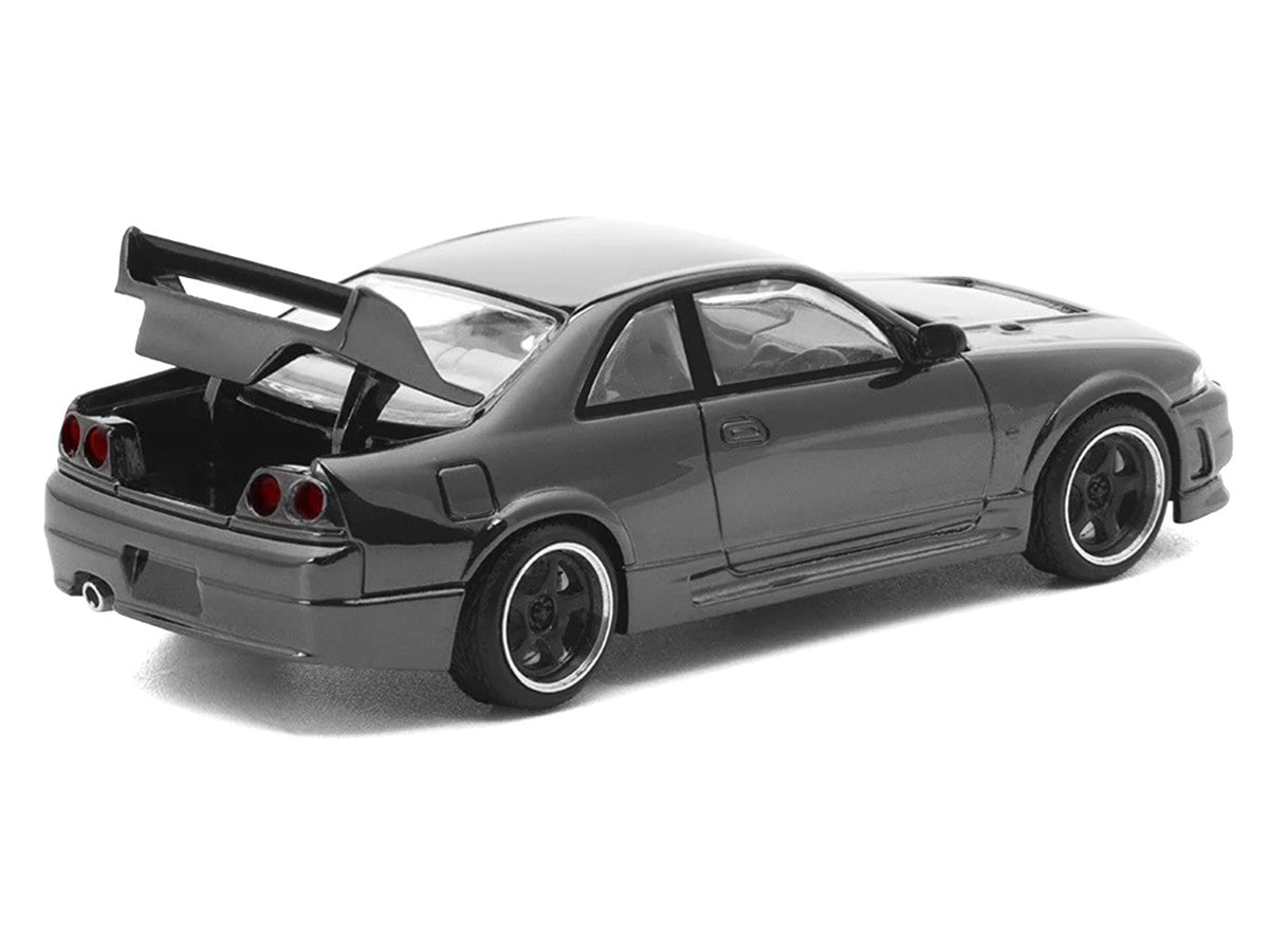 GTR R33 400R RHD (Right Hand Drive) Dark Chrome "The Dark Chrome Series" 1/64 Diecast Model Car by Pop Race Pop Race