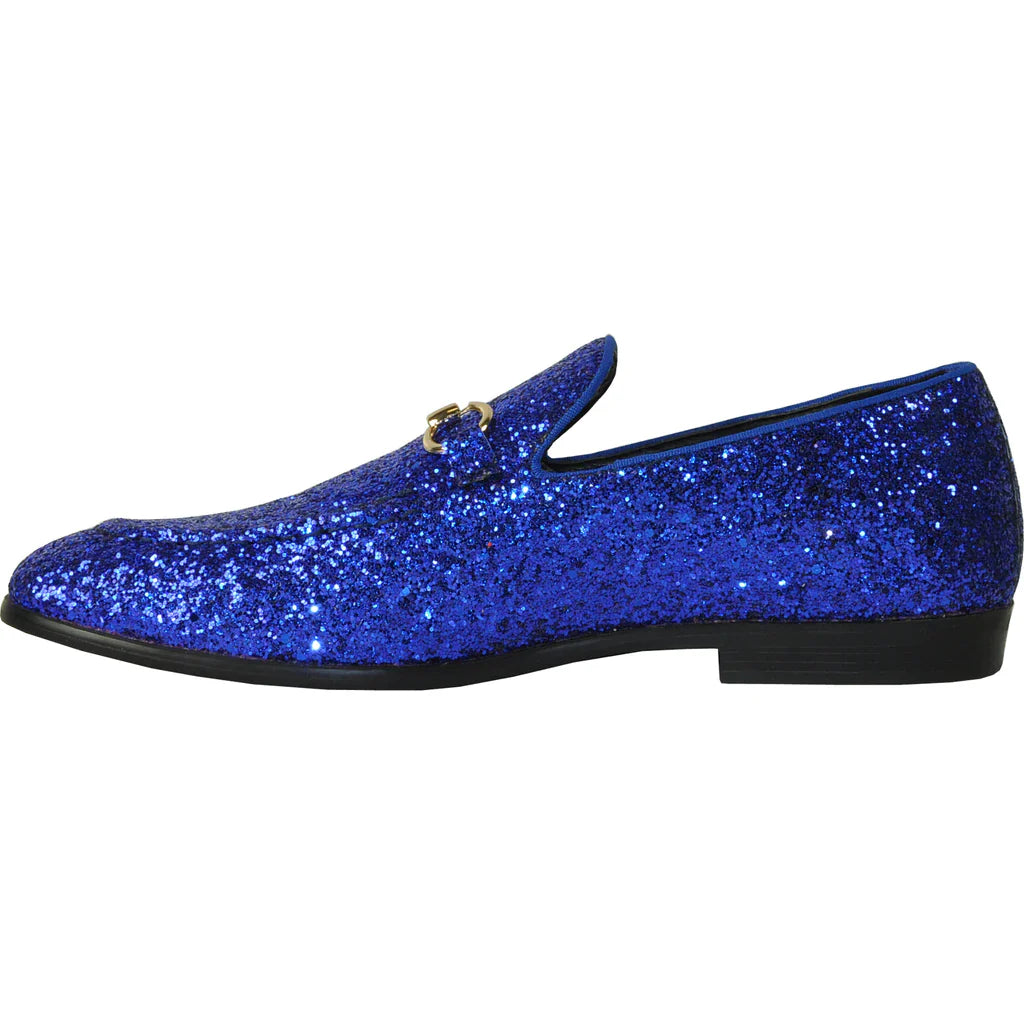 "Bravo" Blue Glitter Tuxedo & Prom Shoes Tux-USA
