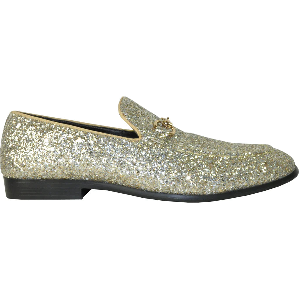 "Bravo" Gold Glitter Tuxedo & Prom Shoes Tux-USA