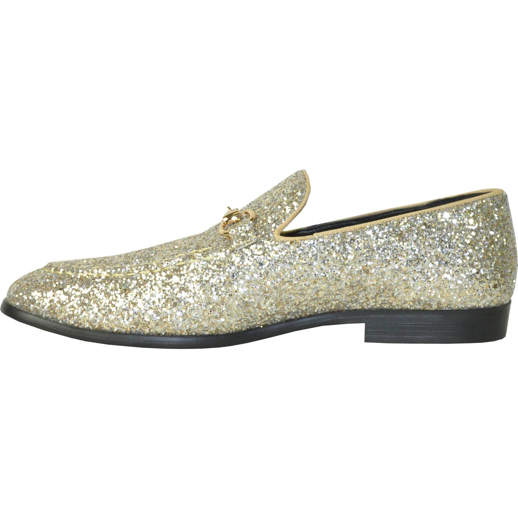 "Bravo" Gold Glitter Tuxedo & Prom Shoes Tux-USA