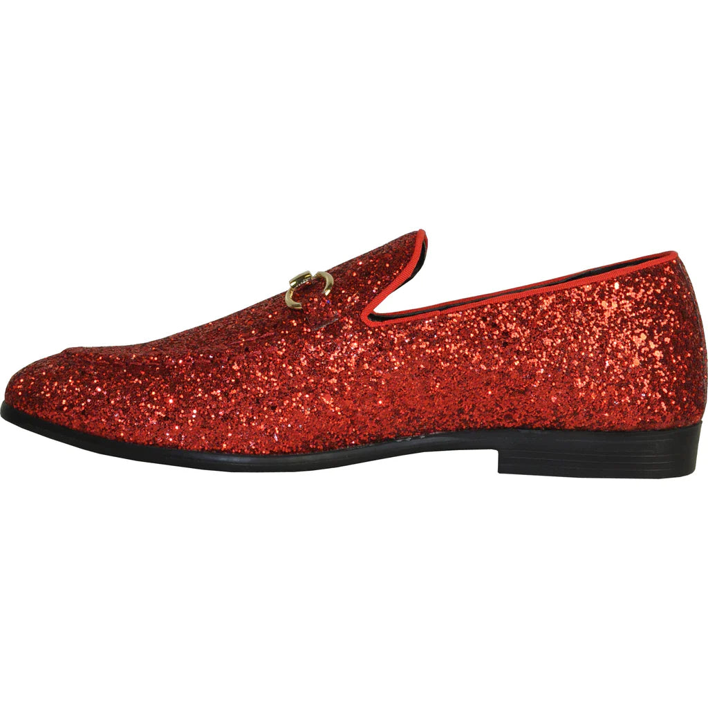 "Bravo" Red Glitter Tuxedo & Prom Shoes Tux-USA