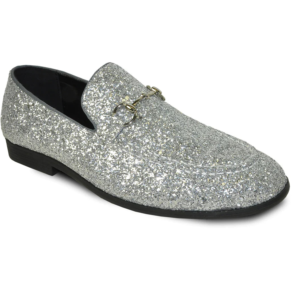 "Bravo 1" Silver Glitter Tuxedo & Prom Shoes Tux-USA
