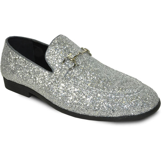 "Bravo 1" Silver Glitter Tuxedo & Prom Shoes Tux-USA