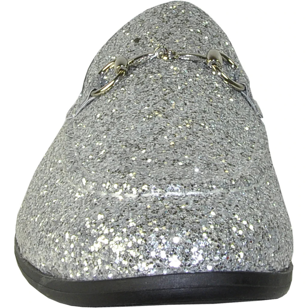 "Bravo 1" Silver Glitter Tuxedo & Prom Shoes Tux-USA