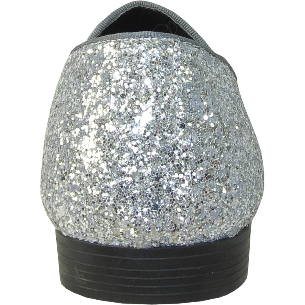 "Bravo 1" Silver Glitter Tuxedo & Prom Shoes Tux-USA