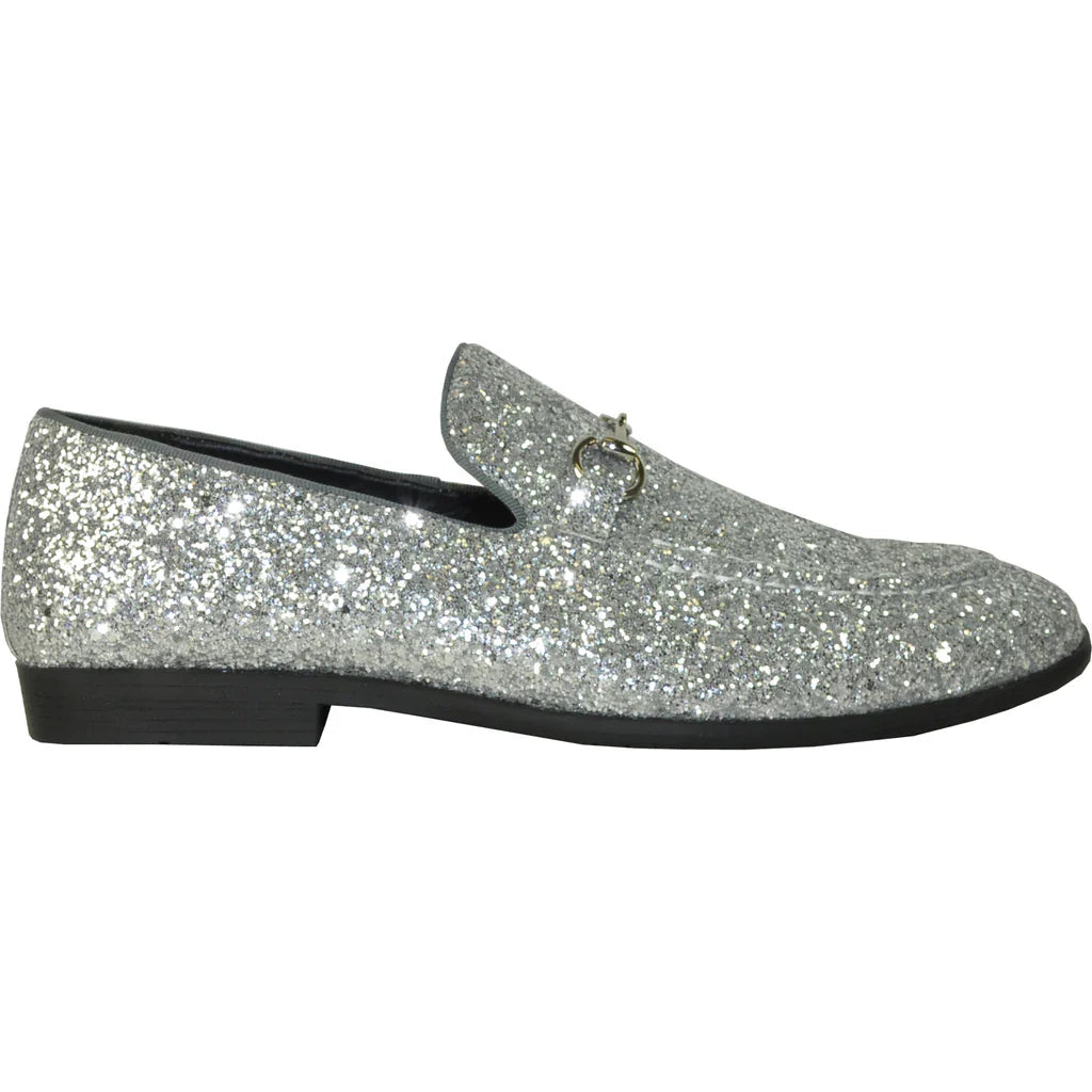 "Bravo 1" Silver Glitter Tuxedo & Prom Shoes Tux-USA