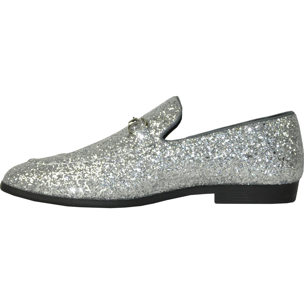 "Bravo 1" Silver Glitter Tuxedo & Prom Shoes Tux-USA