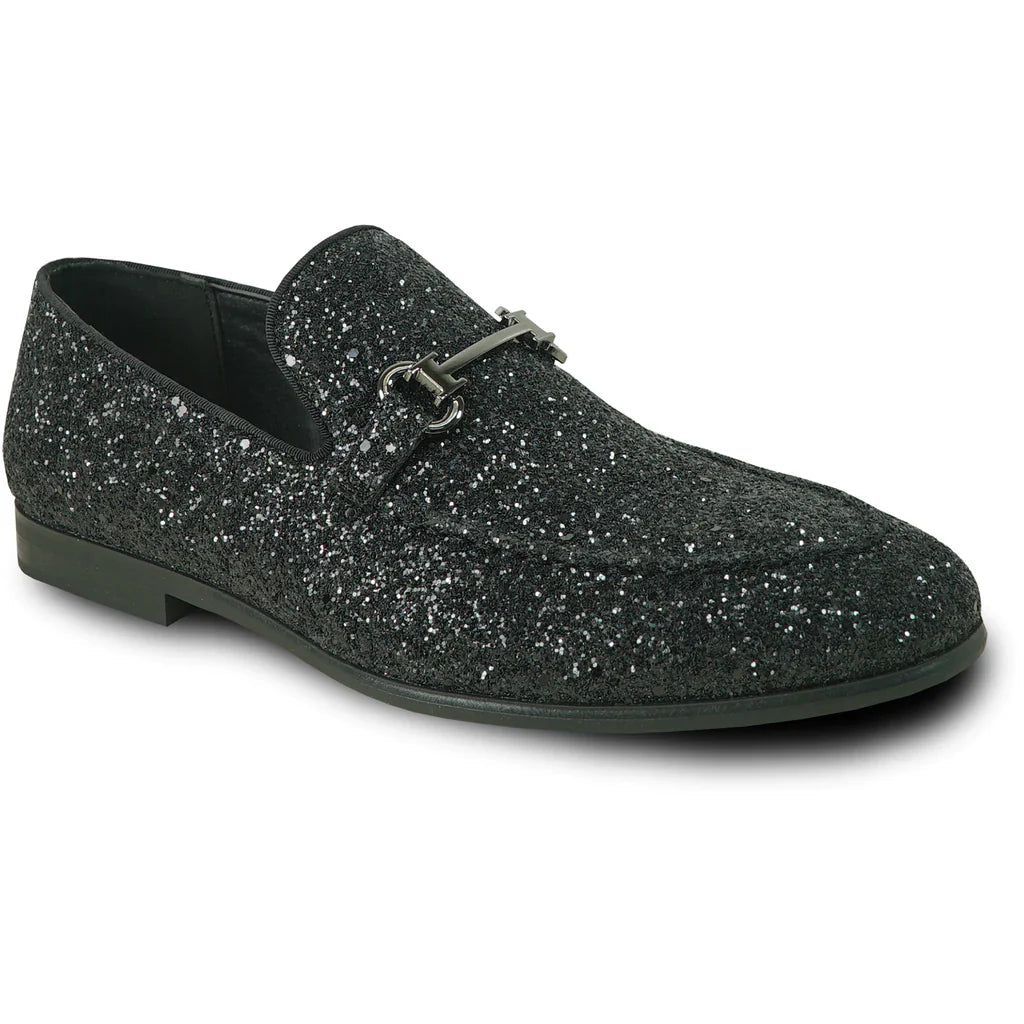 "Bravo" Black Glitter Tuxedo & Prom Shoes Tux-USA