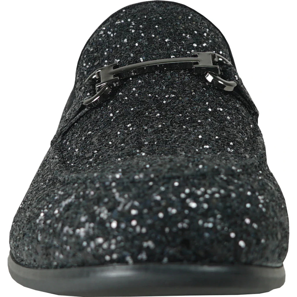 "Bravo" Black Glitter Tuxedo & Prom Shoes Tux-USA