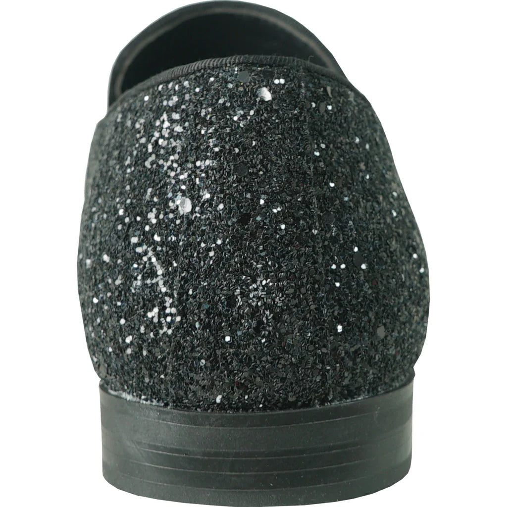 "Bravo" Black Glitter Tuxedo & Prom Shoes Tux-USA