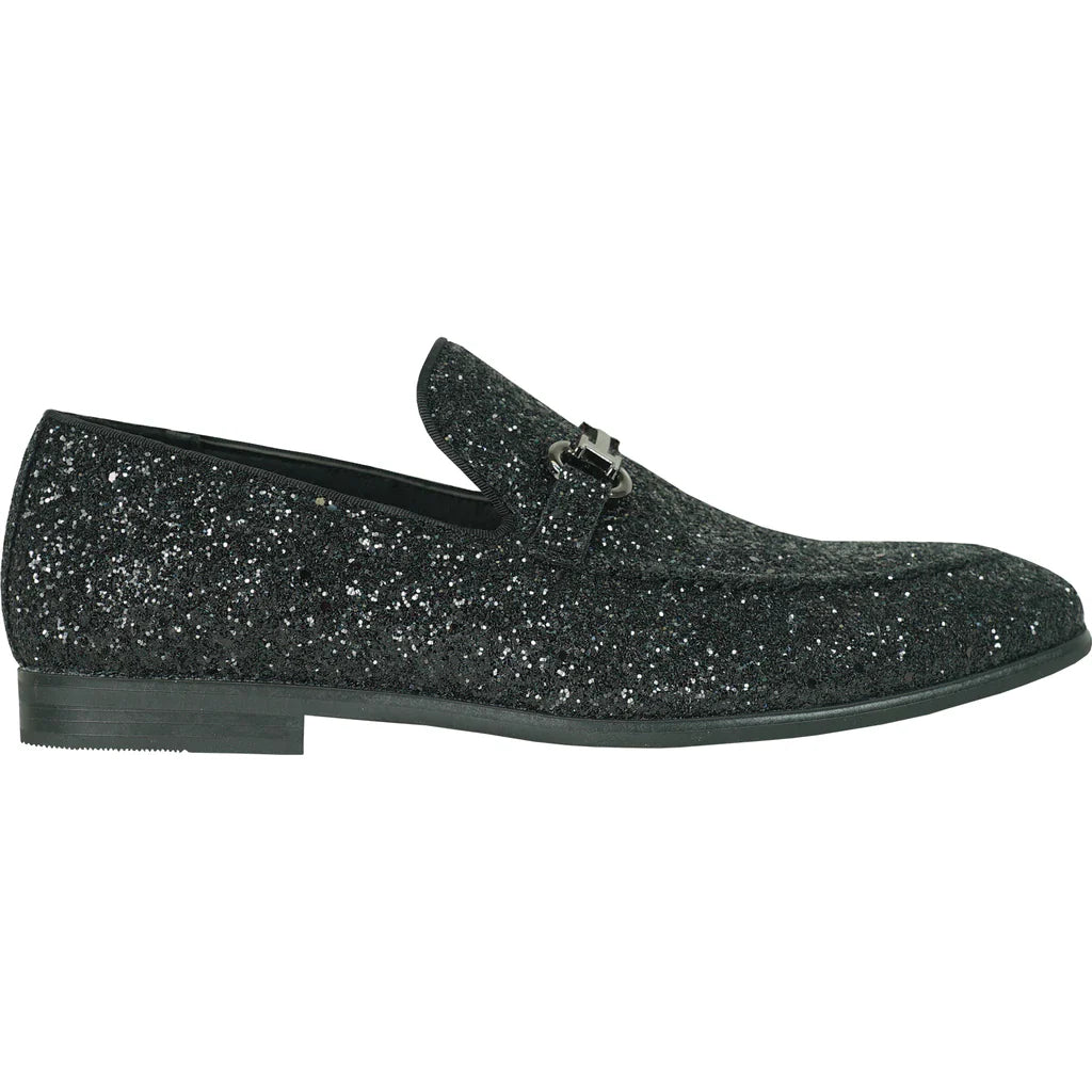 "Bravo" Black Glitter Tuxedo & Prom Shoes Tux-USA