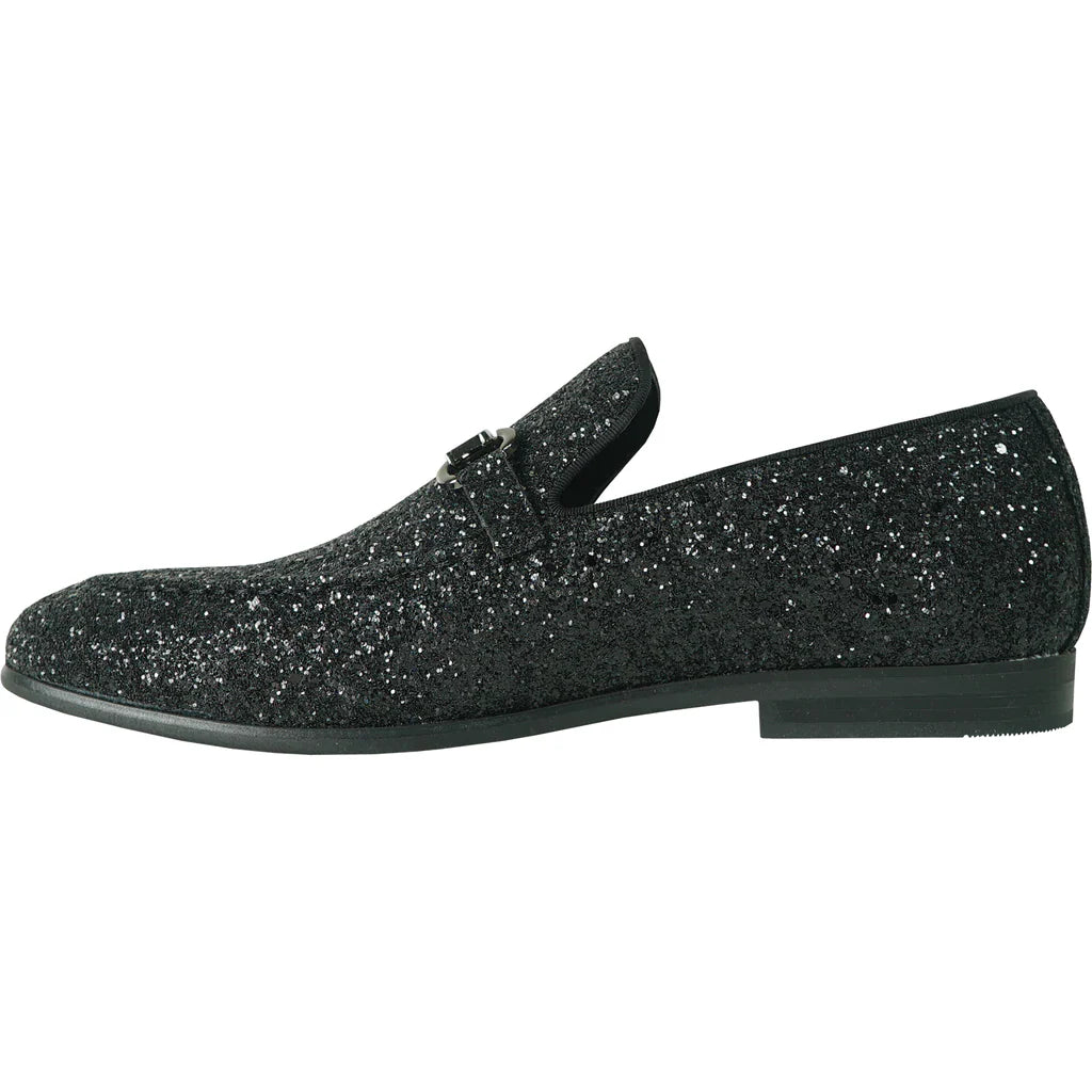 "Bravo" Black Glitter Tuxedo & Prom Shoes Tux-USA