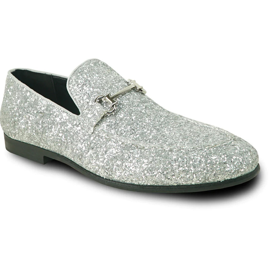 "Bravo" Silver Glitter Tuxedo & Prom Shoes Tux-USA