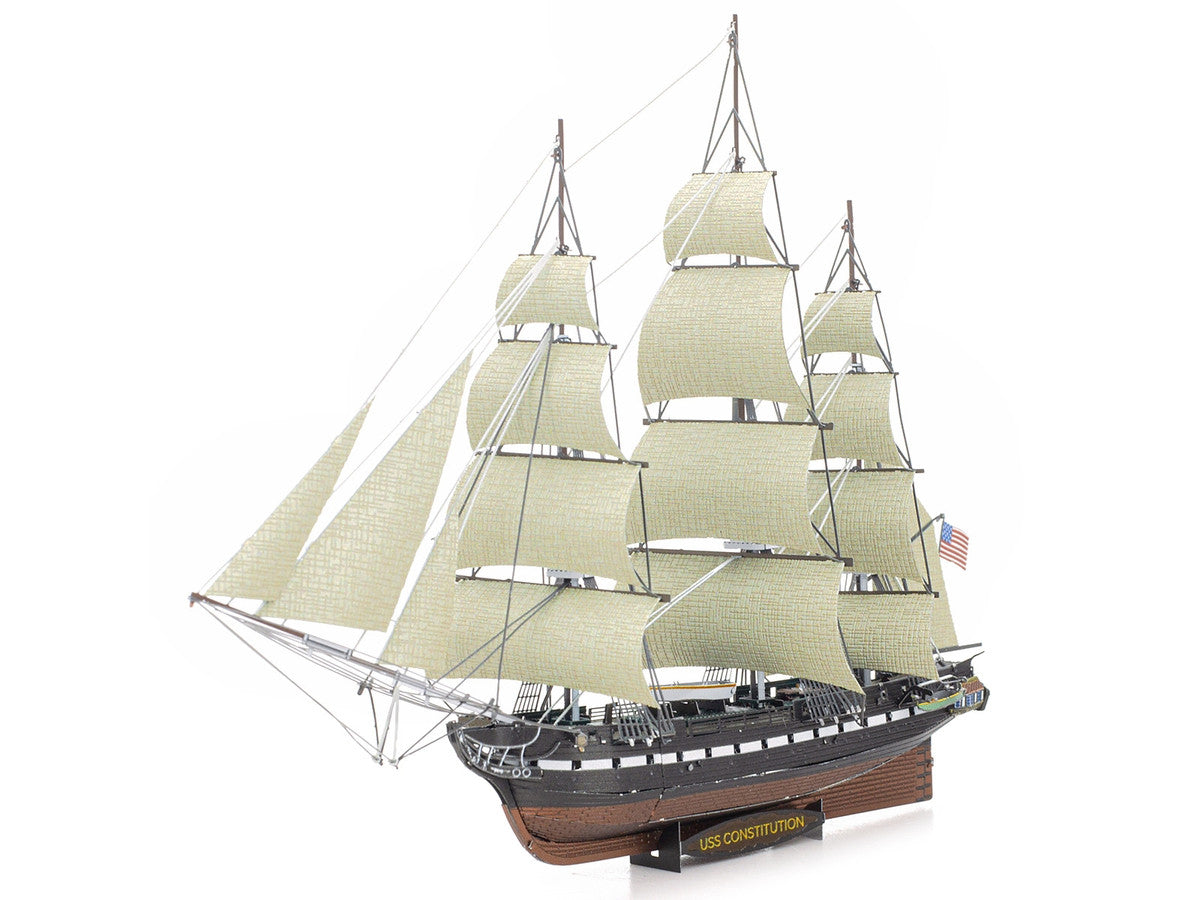 Model Kit USS Constitution Warship (Challenging Difficulty) Steel Model by Metal Earth-3
