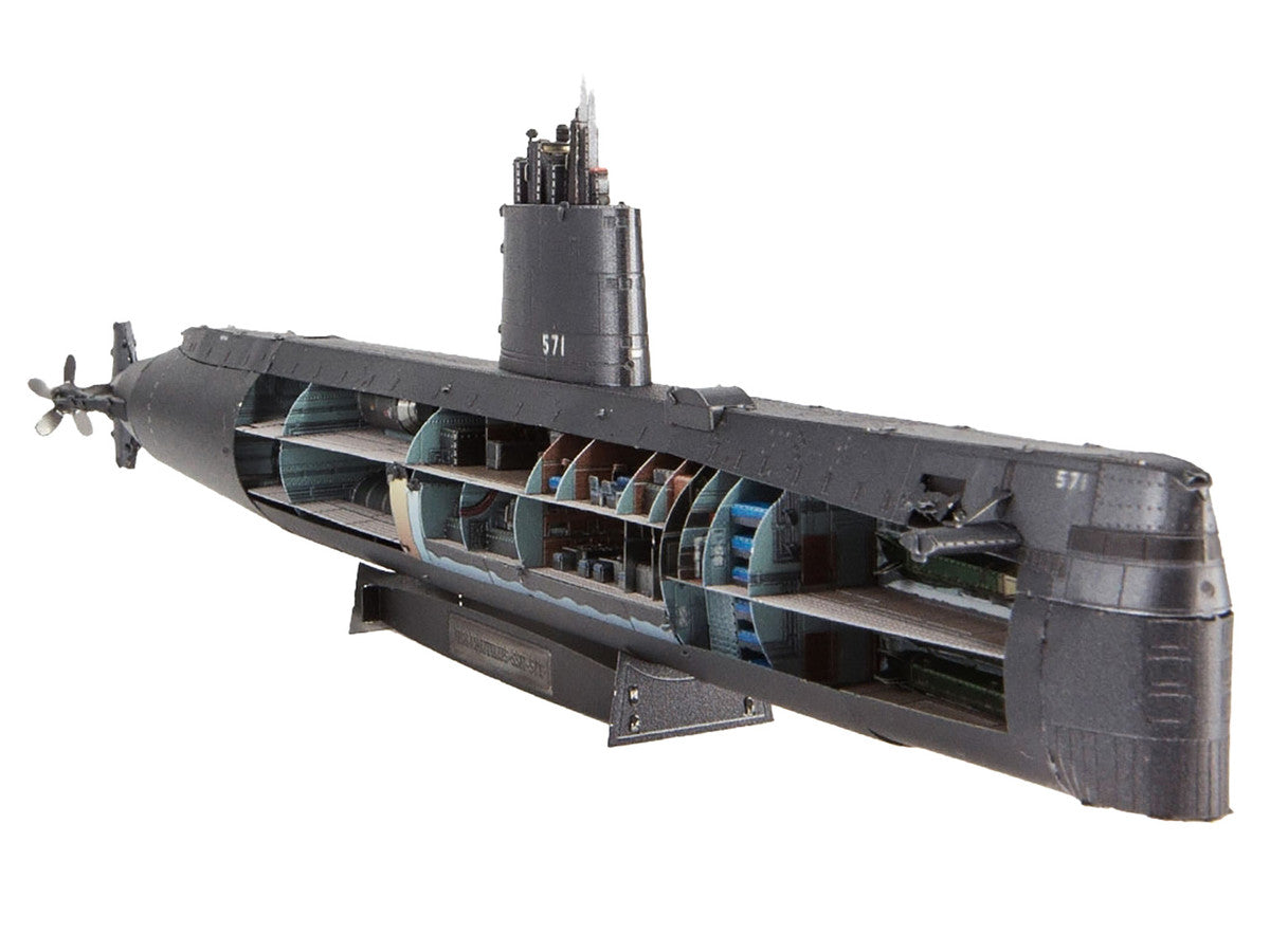 Model Kit USS Nautilus (SSN-571) Submarine "United States Navy" (Challenging Difficulty) Steel Model by Metal Earth Metal Earth