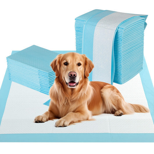 Dog and Puppy Pee Pads 36" x 36" (100 Counts) for Potty Training-Blue W2B