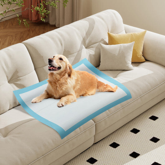 Dog and Puppy Pee Pads 36" x 36" (100 Counts) for Potty Training-Blue W2B