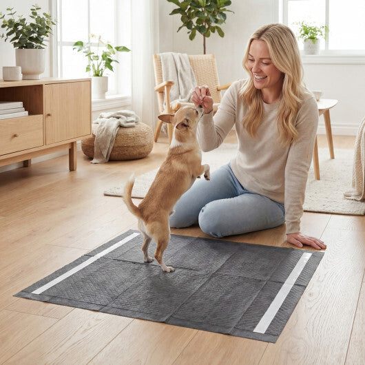 24" x 24" Charcoal?Dog Pee Pads 6-Layer for Dogs-Black W2B