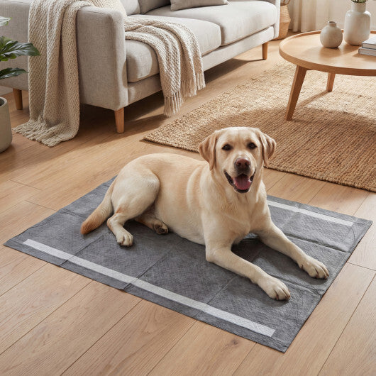 35.5" x 24" Charcoal?Dog Pee Pads 6-Layer for Dogs-Black W2B