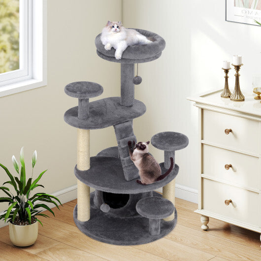 Multi-level Kitty Tower with Condo and Climbing Ladder-GR