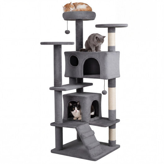 52 Inch Tall Cat Tree Tower for Indoor Cats-Pink W2B
