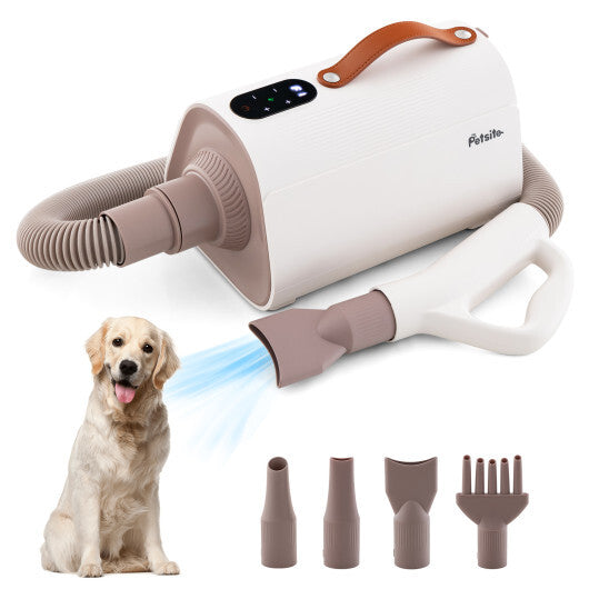 Dog Cat Hair Blower with Negative Ion Function and Adjustable Temperature W2B