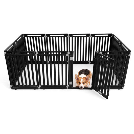 31.5" Height Indoor Outdoor Dog Playpen with 12 Panels-White W2B