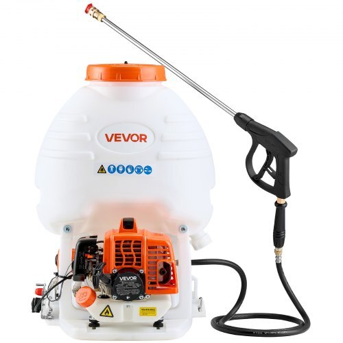 Gas Powered Backpack Sprayer, 26.5CC 0.9HP Engine, Garden Sprayer with 5 Gallon Tank, Large Area Coverage, Lawn Spraying Machine with 24 in Wand & Nozzles for Efficient Gardening & Farming W2B