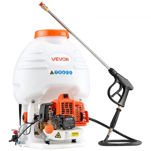 Gas Powered Backpack Sprayer, 26.5CC 0.9HP Engine, Garden Sprayer with 5 Gallon Tank, Large Area Coverage, Lawn Spraying Machine with 24 in Wand & Nozzles for Efficient Gardening & Farming W2B