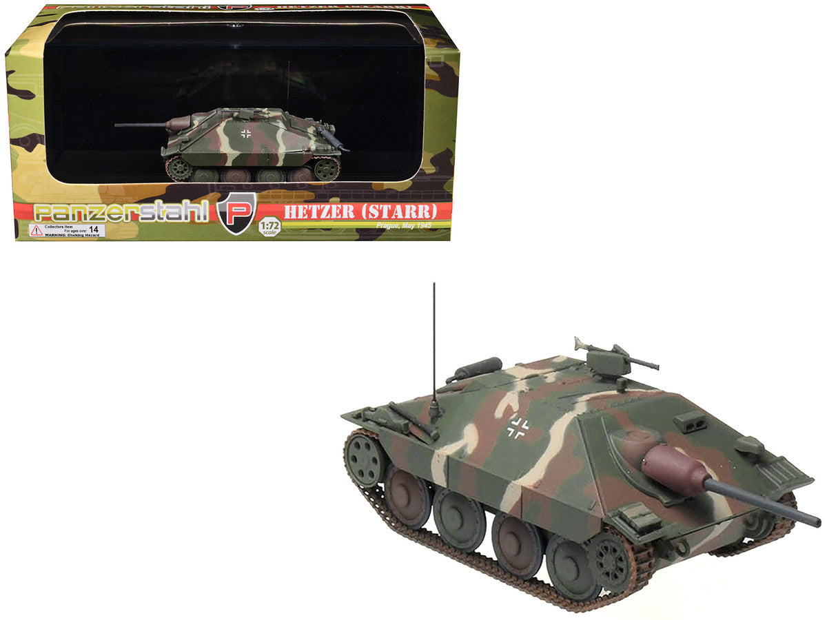 Hetzer (Starr) Tank Destroyer "Prague" (1945) German Army 1/72 Diecast Model by Panzerstahl Panzerstahl