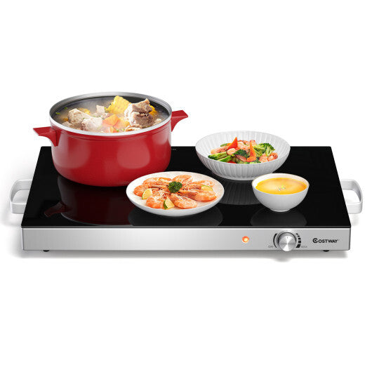 ?Only for Plus?22 x 14 Inch Electric Warming Tray Hot Plate Dish Warmer with Adjustable Temperature