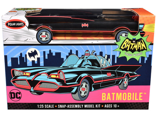 Skill 2 Model Kit Batmobile "Batman" (1966-1968) TV Series 1/25 Scale Model by Polar Lights Polar Lights