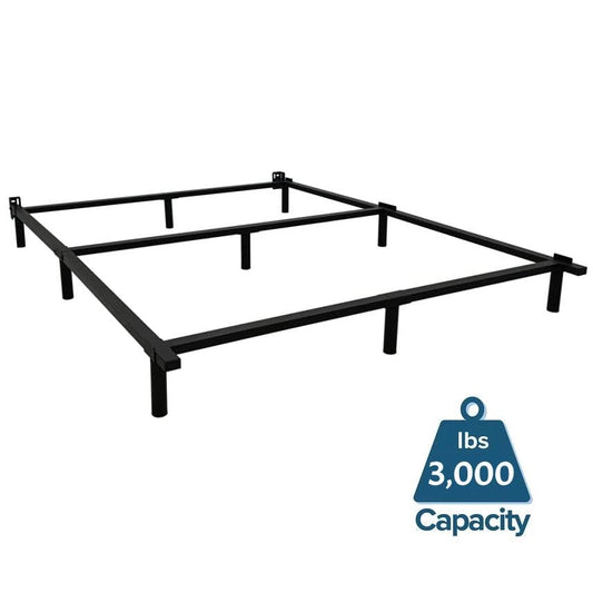 Queen 9-Leg Metal Bed Frame with Headboard Brackets 3,000 lbs. Max Weight Limit FastFurnishings