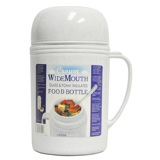 Brentwood 1.2 Liter Wide Foam Glass Vacuum Insulated Food Thermos W2B