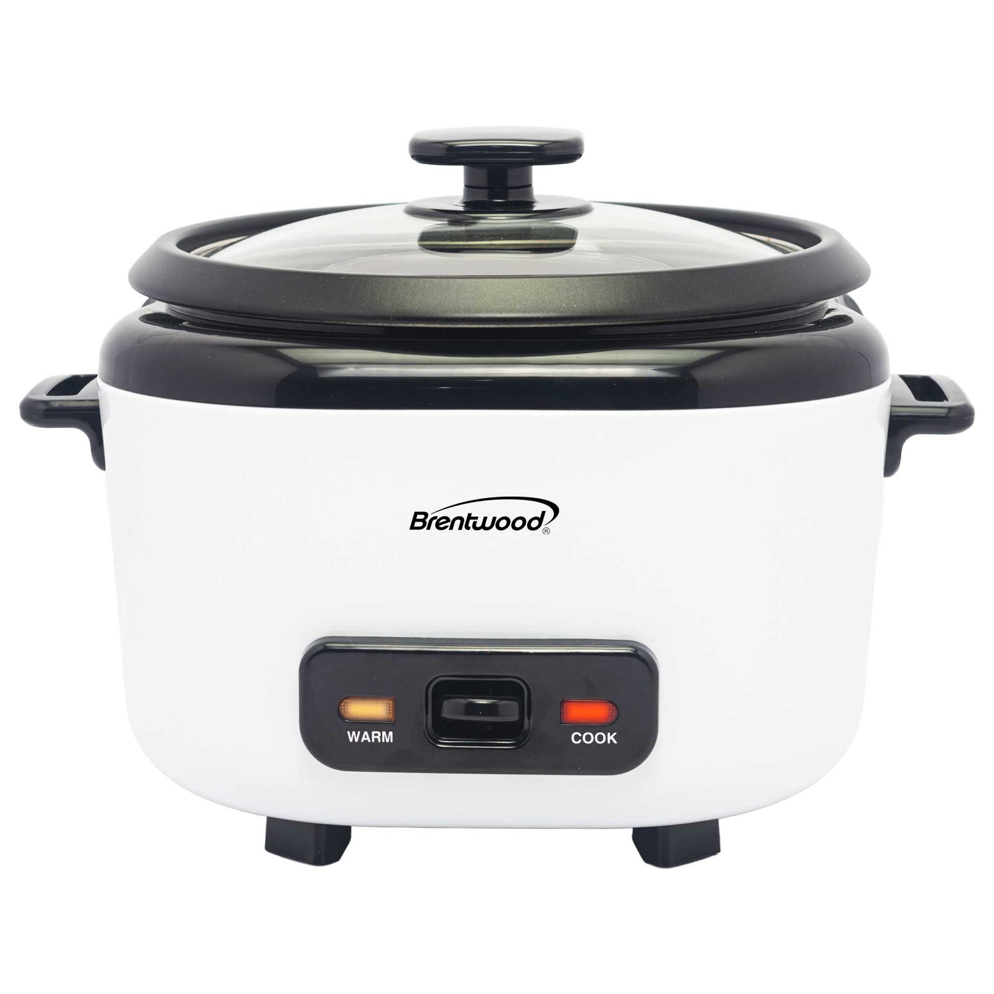 Brentwood 16 Cup Cooked Rice Cooker with Steam in White W2B