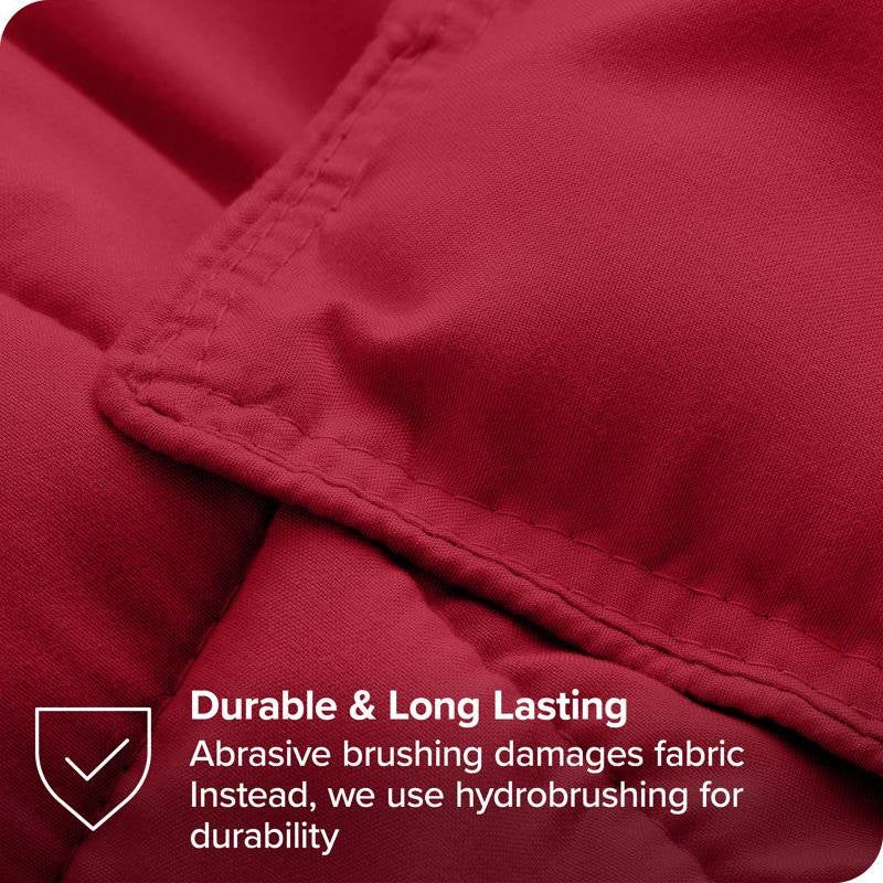 Full/Double Size All Season Super Soft Down Alternative Comforter Set Red-4