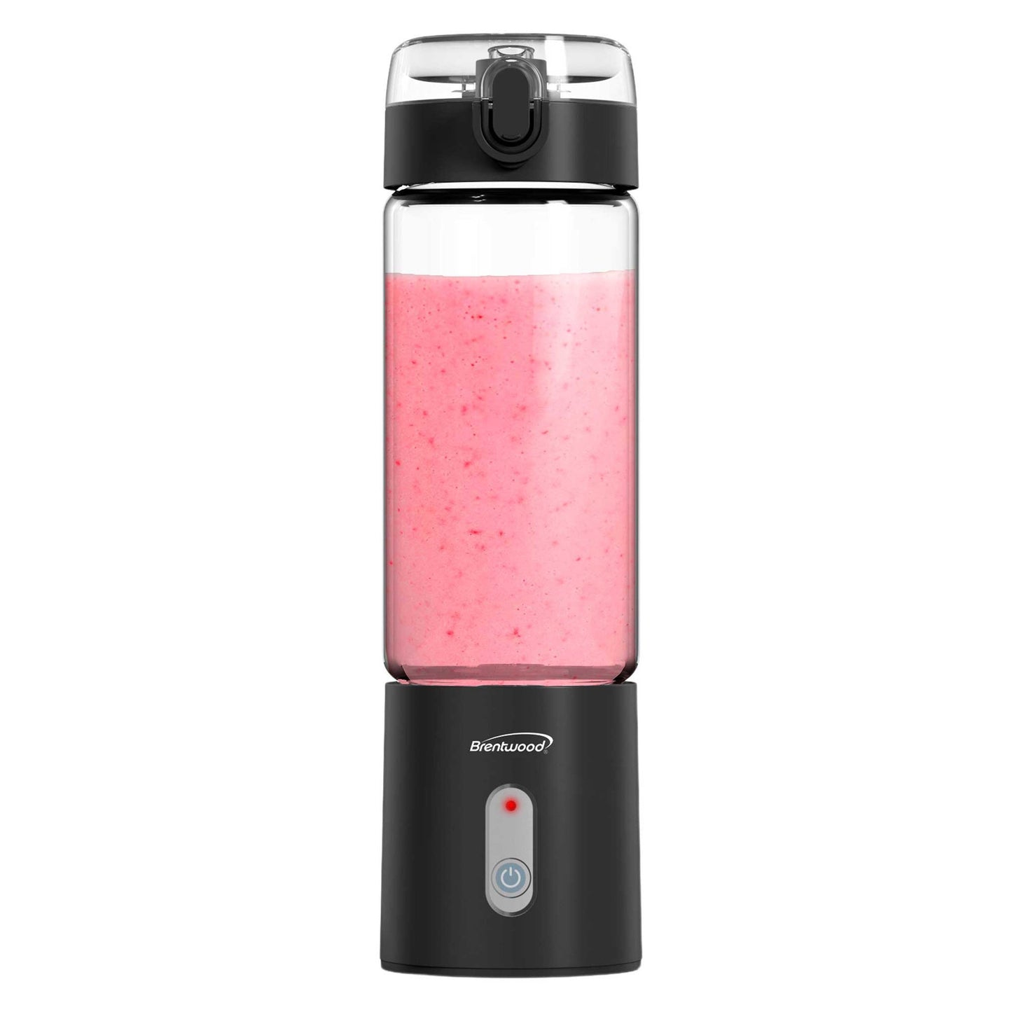 Brentwood 17 Ounce Portable Battery Operated USB Glass Blender in Black W2B