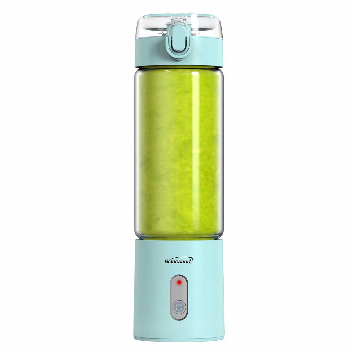 Brentwood 17 Ounce Portable Battery Operated USB Glass Blender in Blue W2B
