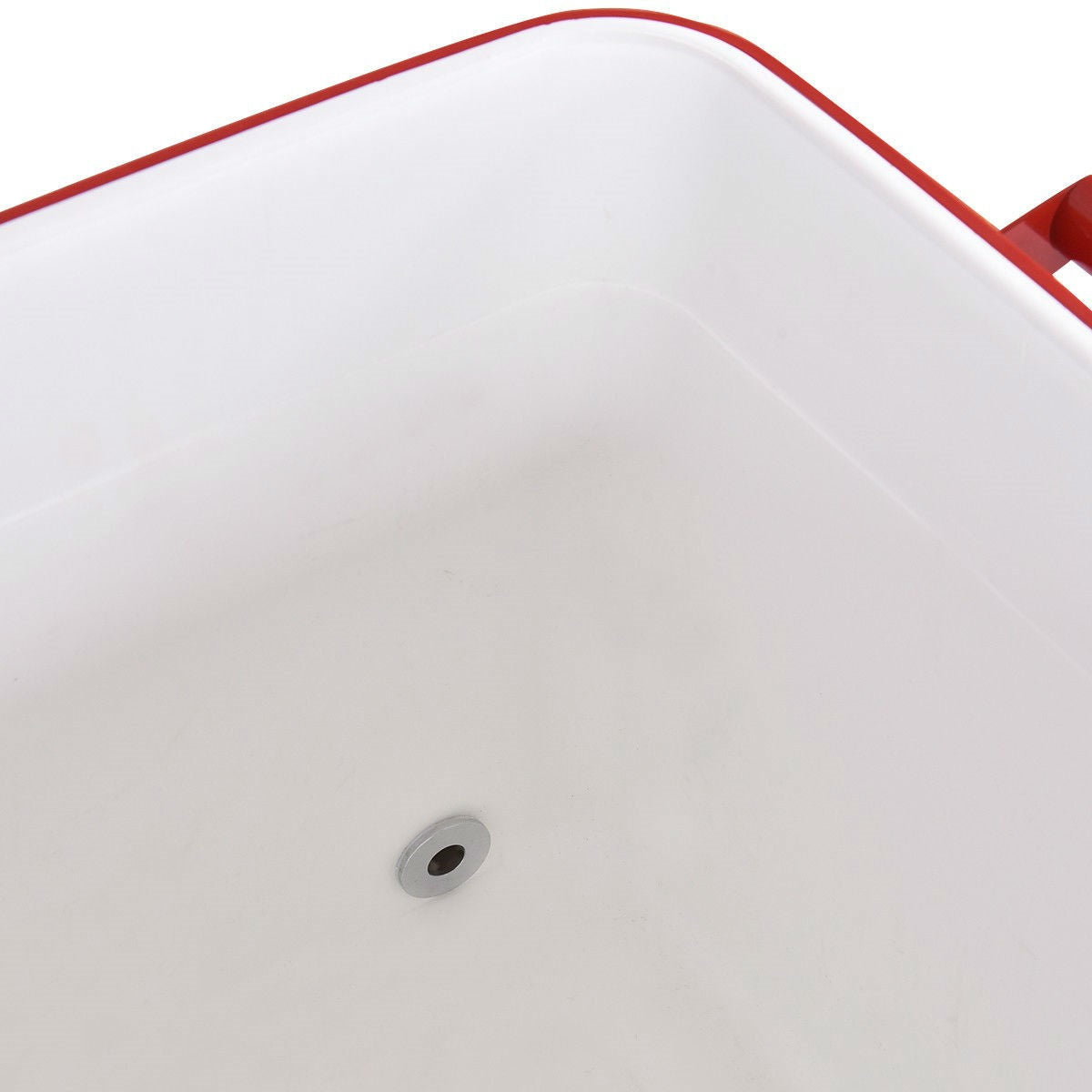 80 Quart Red Sturdy Rolling Steel Construction Cooler FastFurnishings