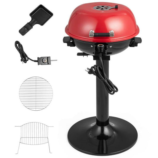 Red Double Layer Portable Electric 1600 Watt BBQ Grill FastFurnishings