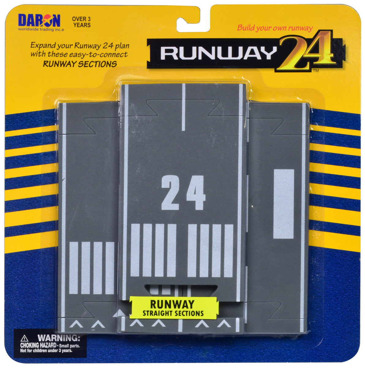 Runway Straight Sections 3 Piece Set for Diecast Models by Runway24 Runway24